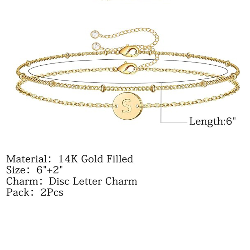 14K Gold Dainty Gold Bracelets - Image 3