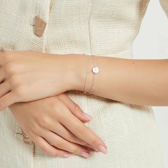 14K Gold Dainty Gold Bracelets - Image 2